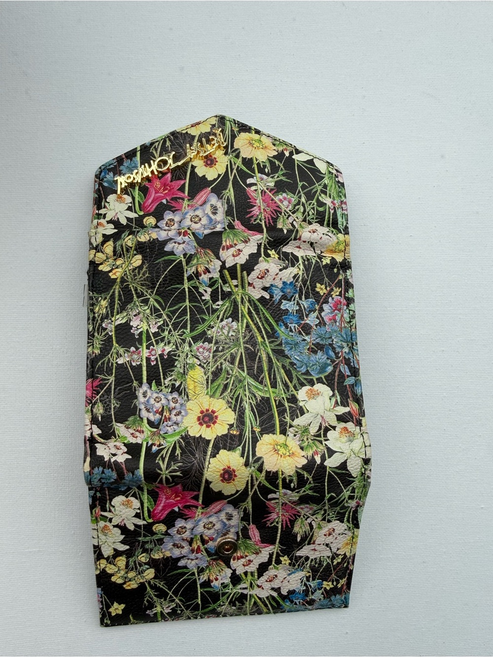 Betsey Johnson Floral Envelope Wallet - Black Multi - Picture 4 of 8